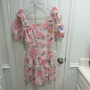 Floral Dress with puffy sleeves